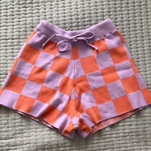 Vibrant High Waist Checkered Women Shorts